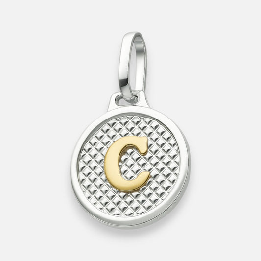 Colgante Circular Letra C en Oro