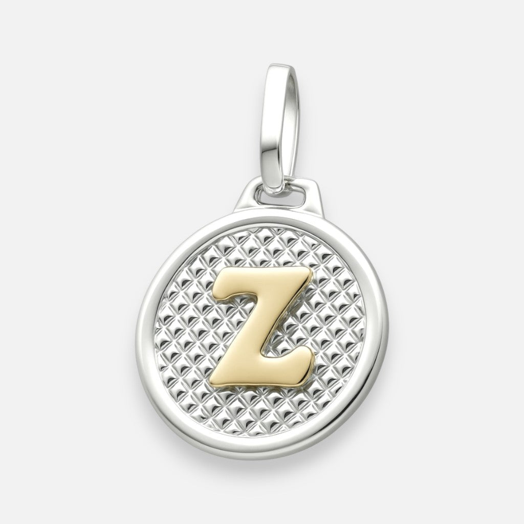 Colgante Circular Letra Z en Oro