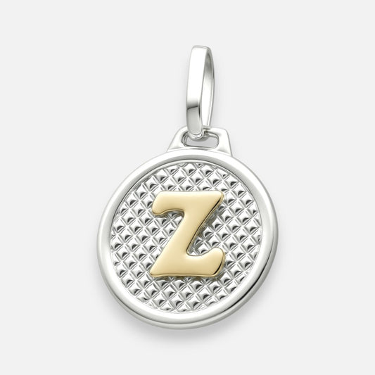 Colgante Circular Letra Z en Oro