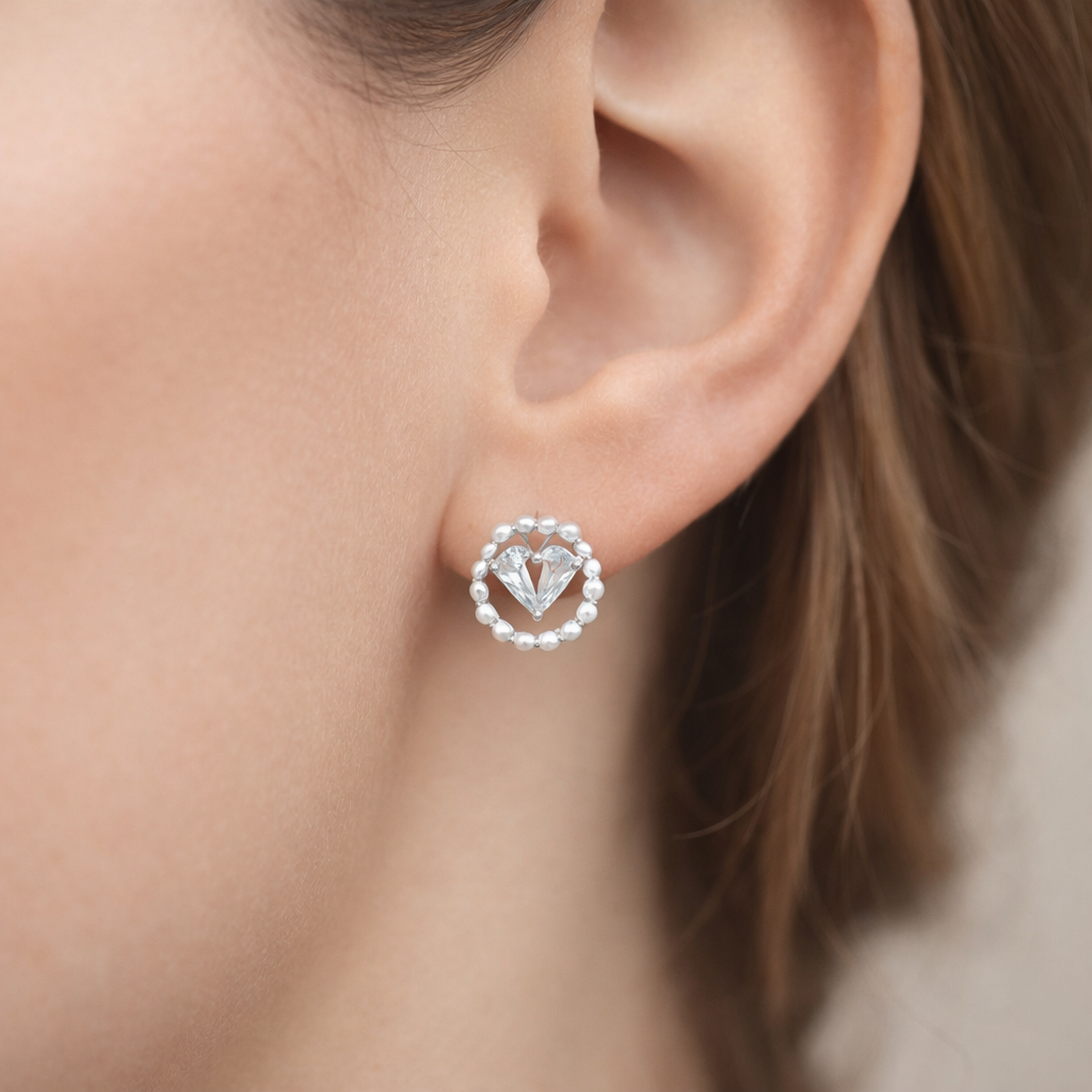 Aro Perlas Corazón Circones