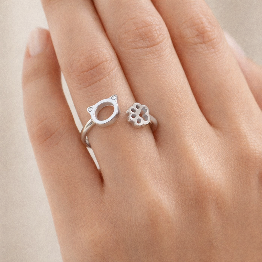 Anillo Ajustable Gatito Patita Circones