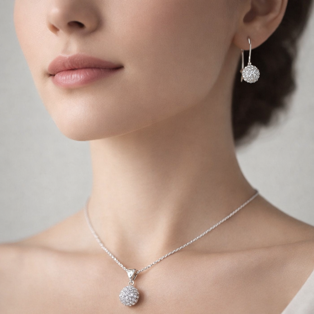 Conjunto Esfera Strass 6 mm