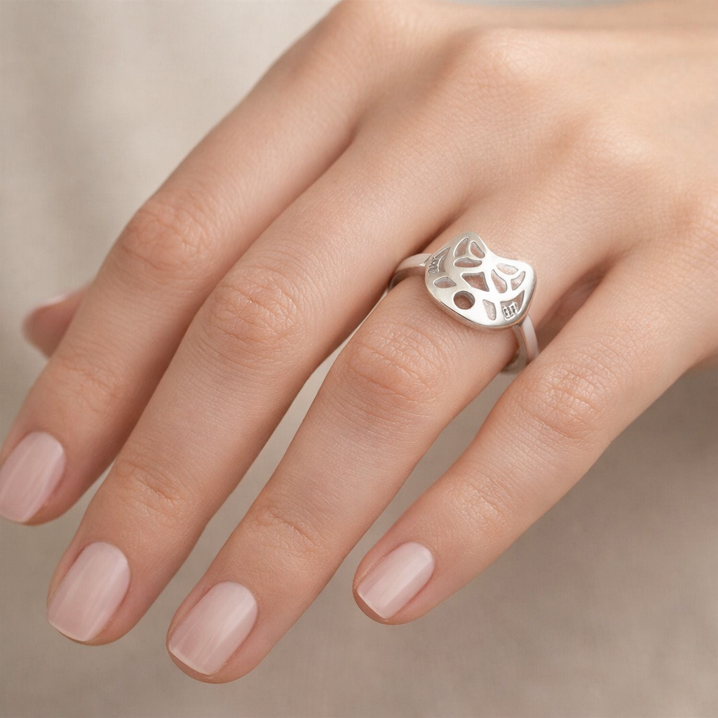 Anillo Fases Lunares Mariposa