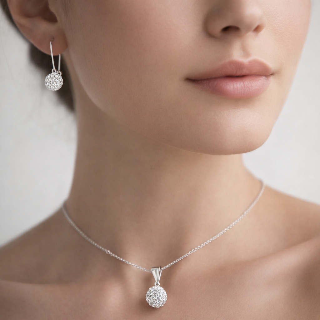 Conjunto Esfera Strass 10 mm