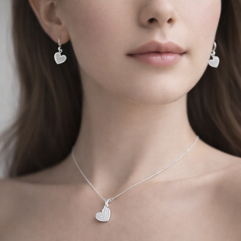 Conjunto Corazón Circones Baguette