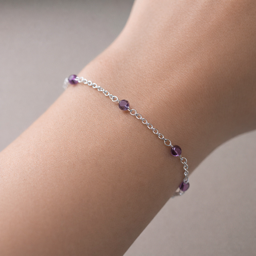 Pulsera Cristales Hecho con Swarovski® Fucsia