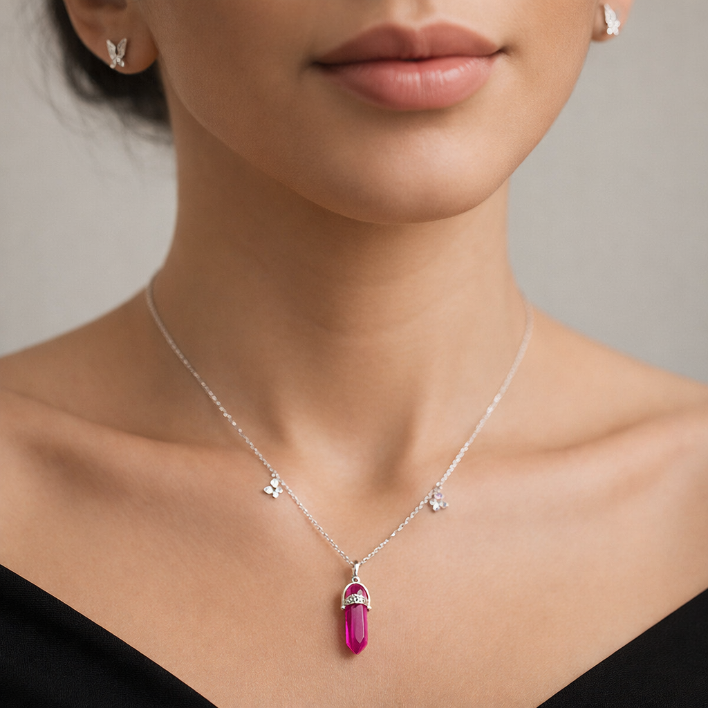 Collar Mariposa Circones Cuarzo