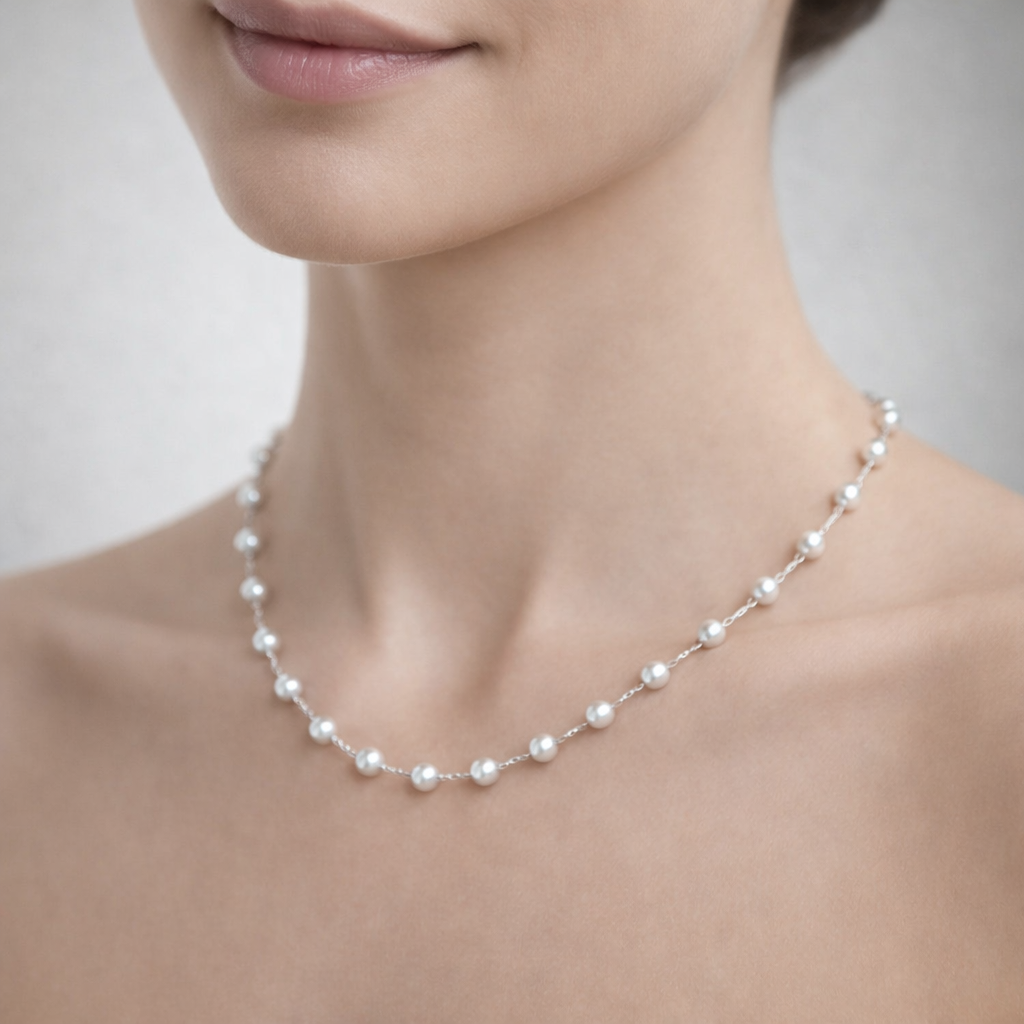 Collar Ajustable Cascada Perlas