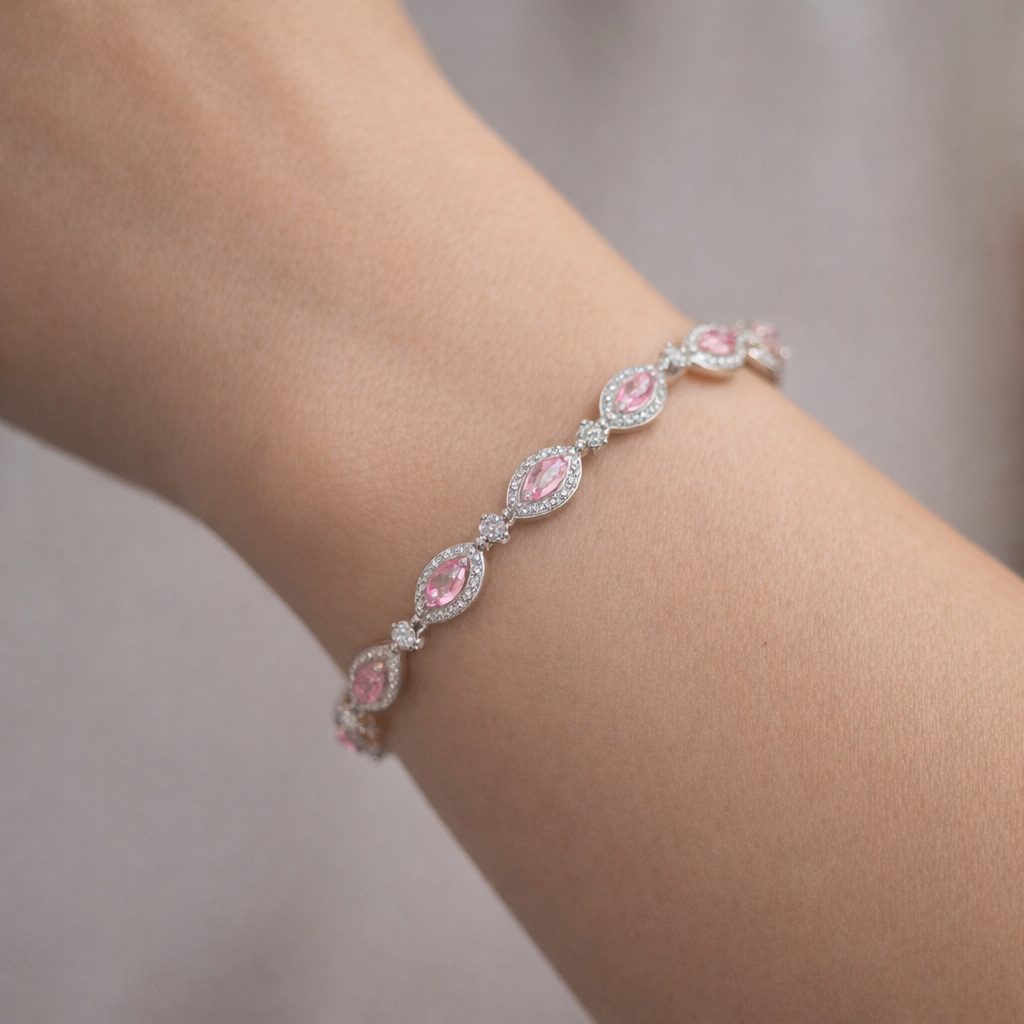 Pulsera Gotas Circones Rosa Francia