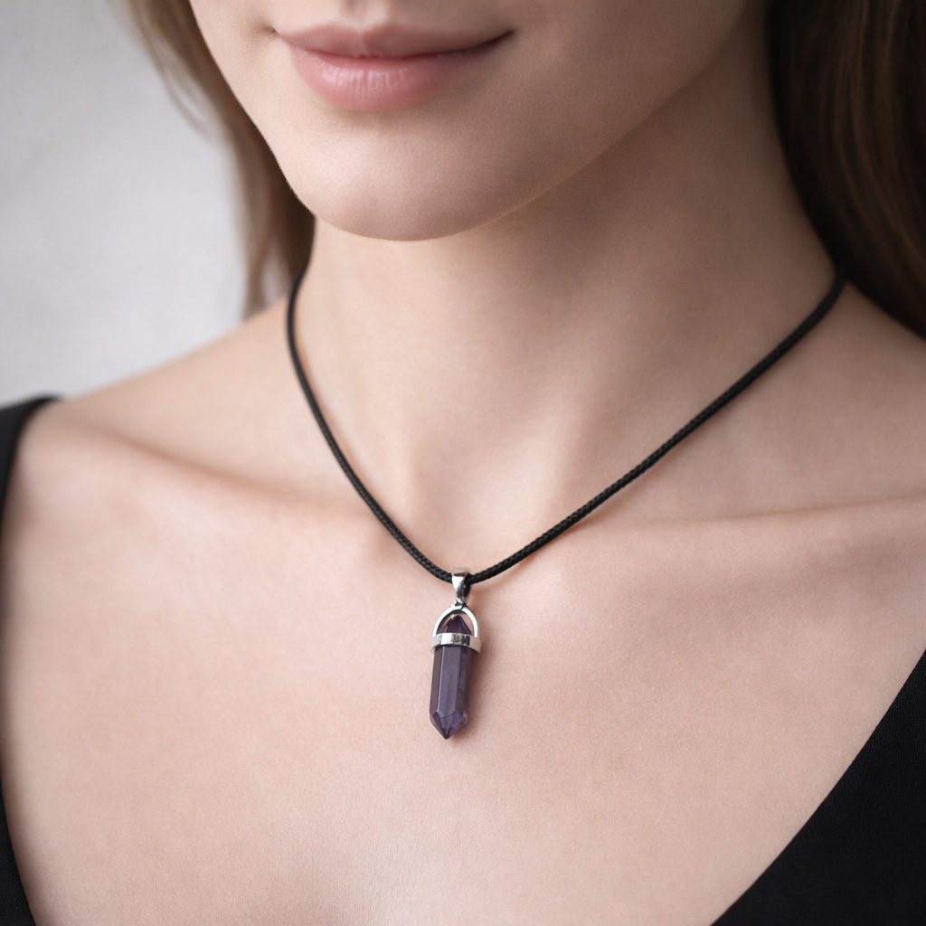 Collar Choker Cuarzo Amatista