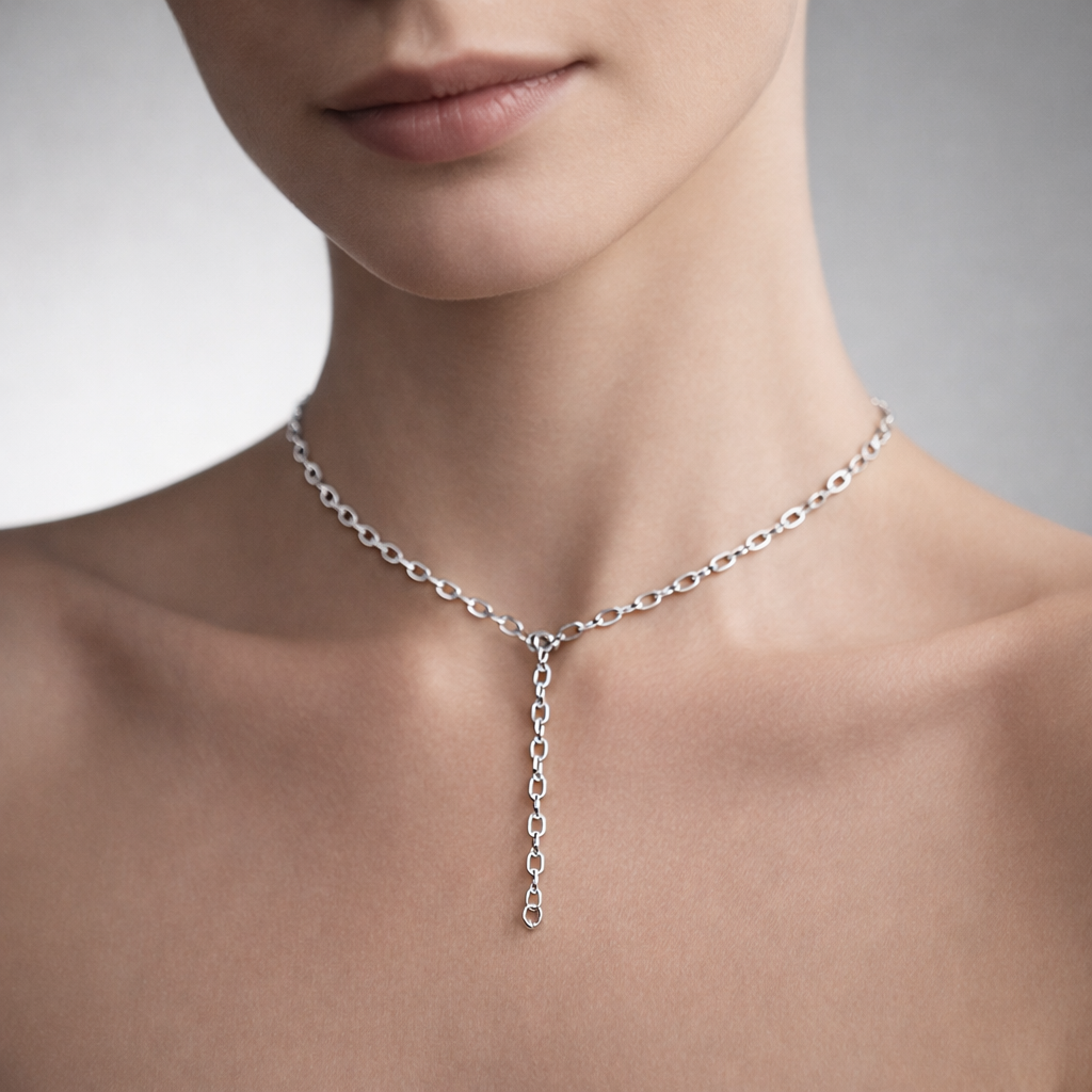 Collar Cascada Círculos Rombo