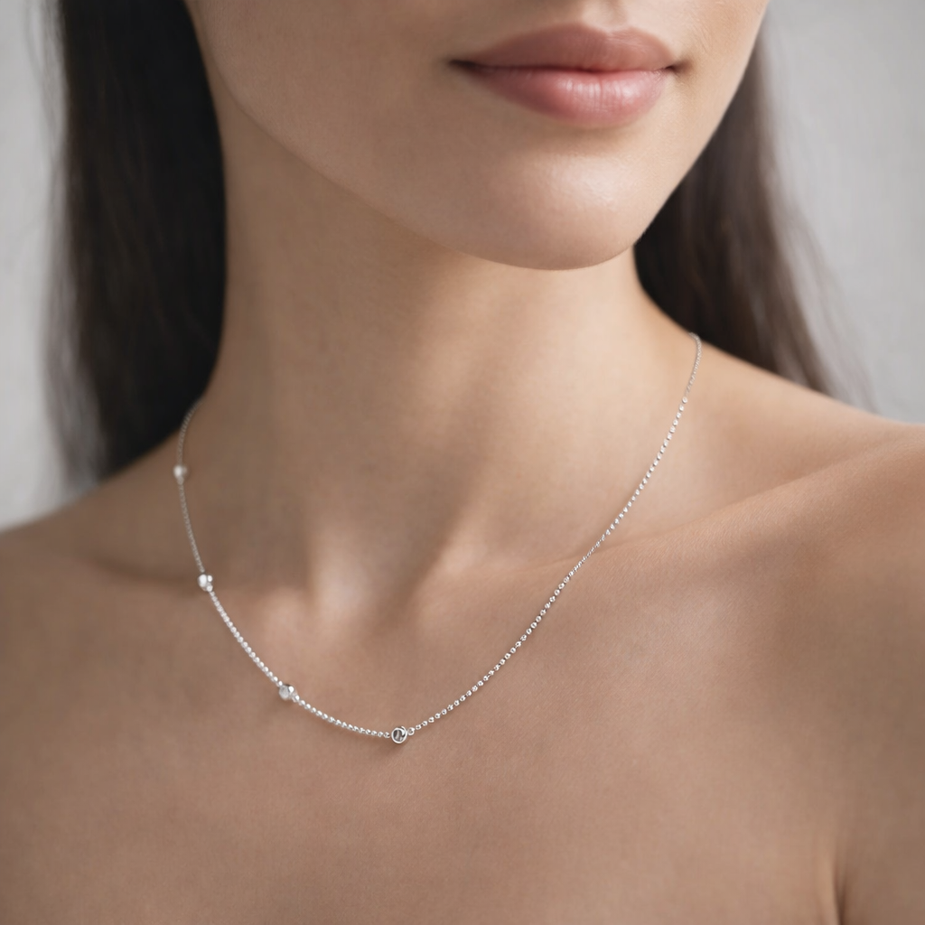 Collar Choker Ajustable Veneciano Esferas