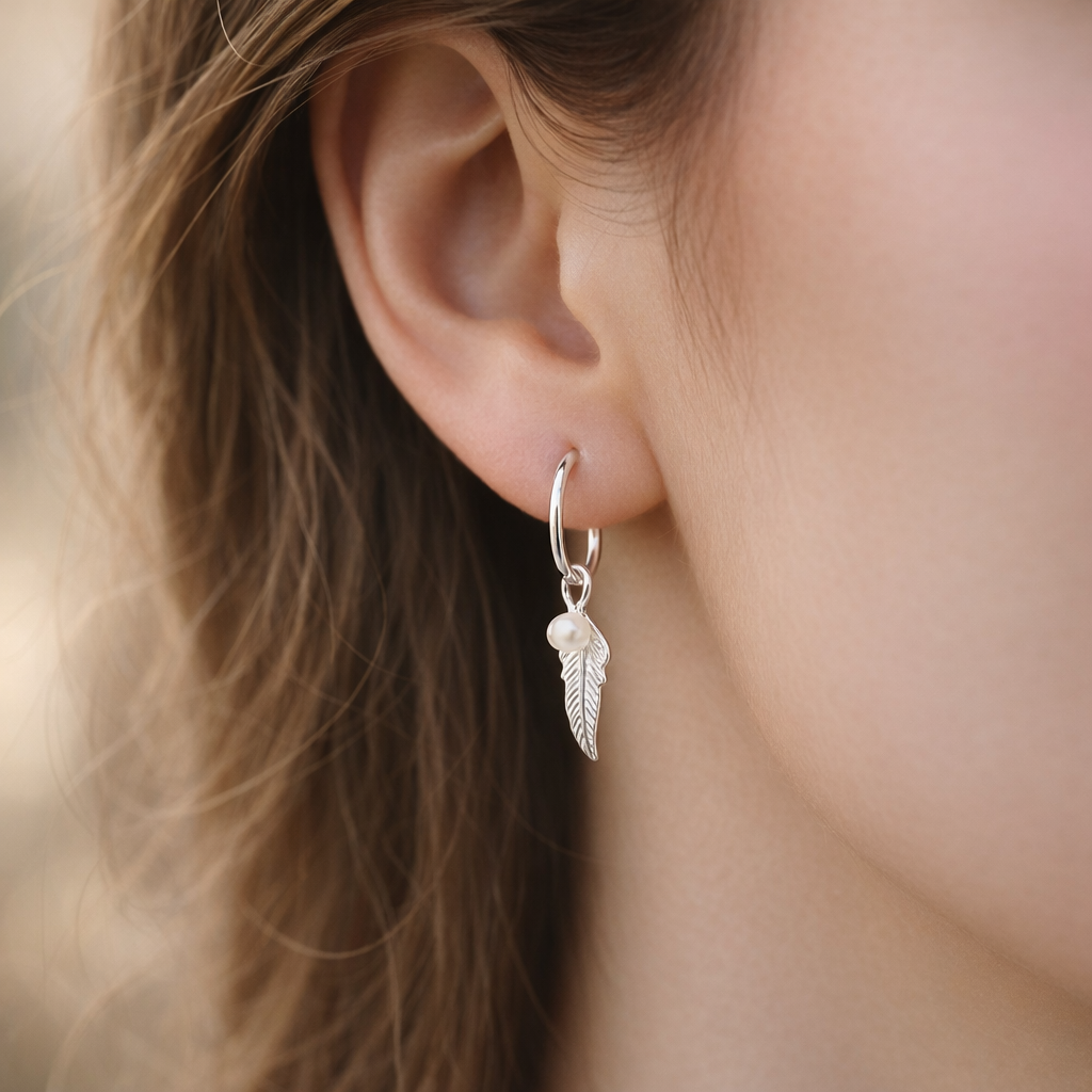 Argolla Perla Pluma 14 mm