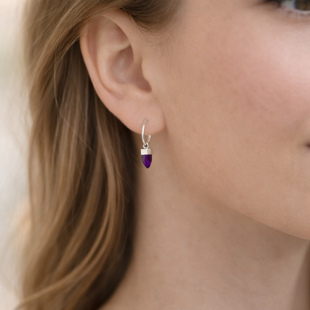 Argolla Cuarzo Amatista 14 mm