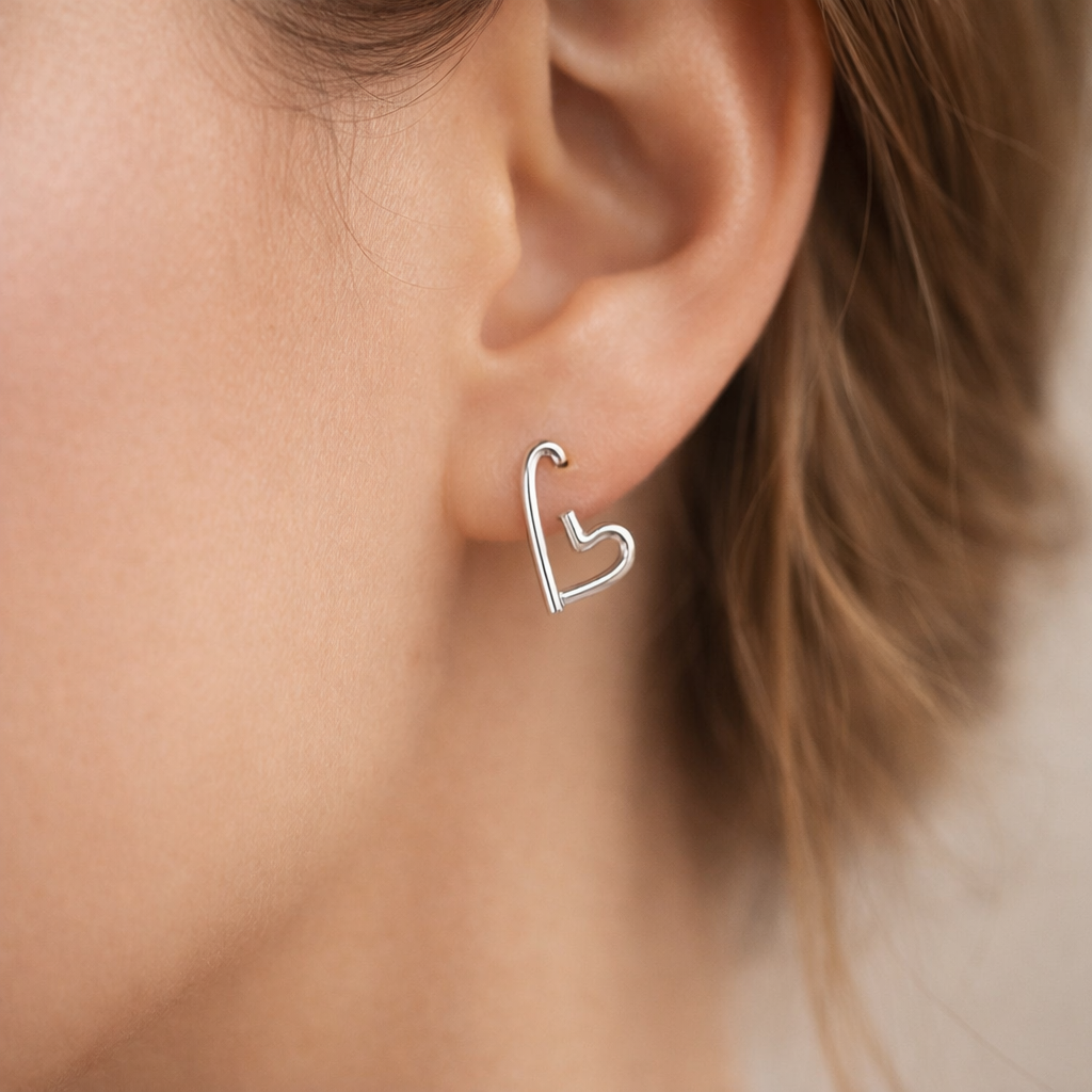 Semi Argolla Corazón 15x13 mm