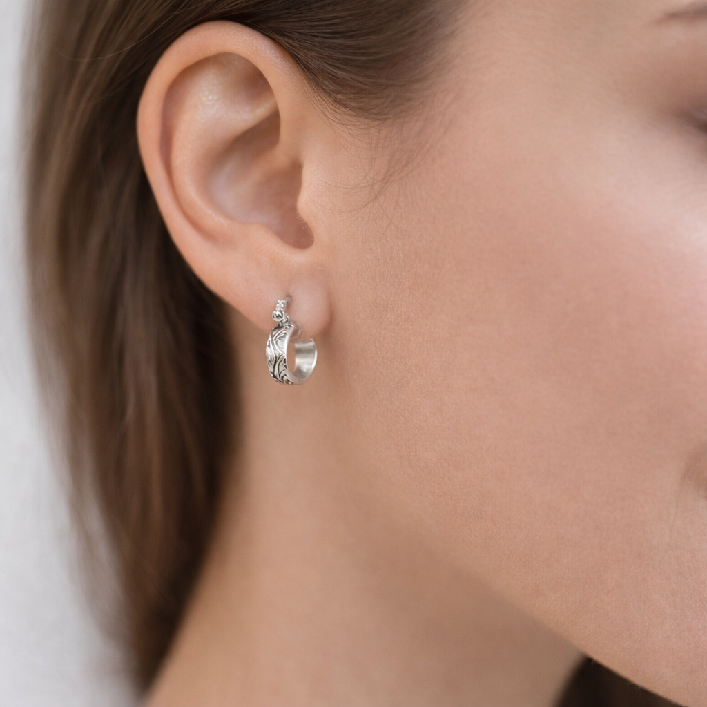 Argolla Espiga Facetada 15 mm