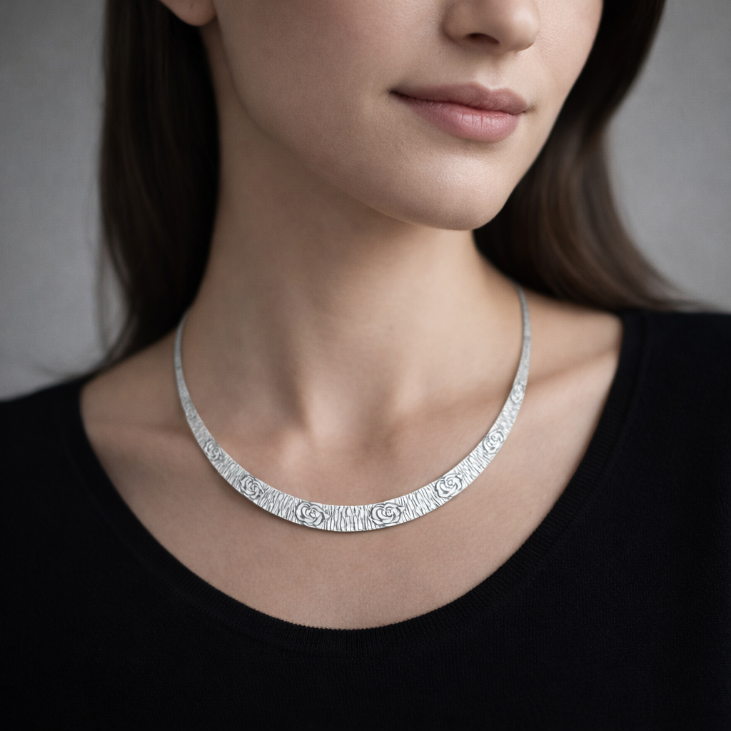 Collar Tiara Cleopatra Flores Facetadas