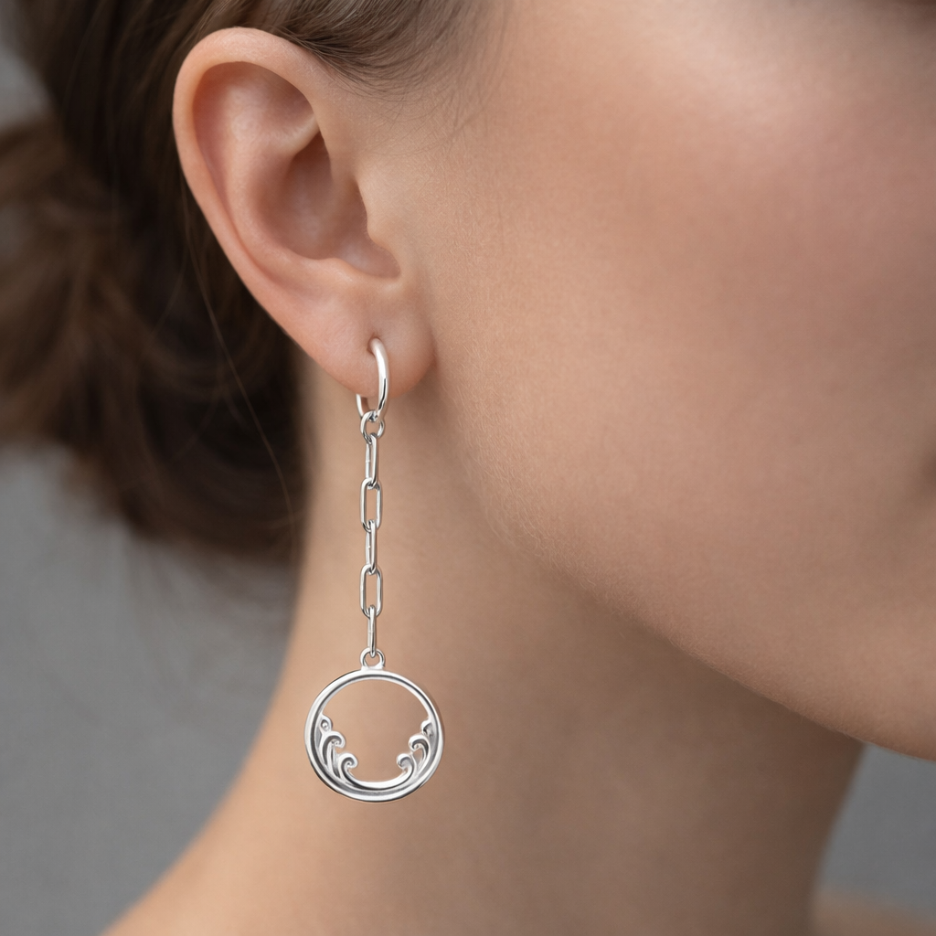 Argolla Eslabones Olas 16 mm