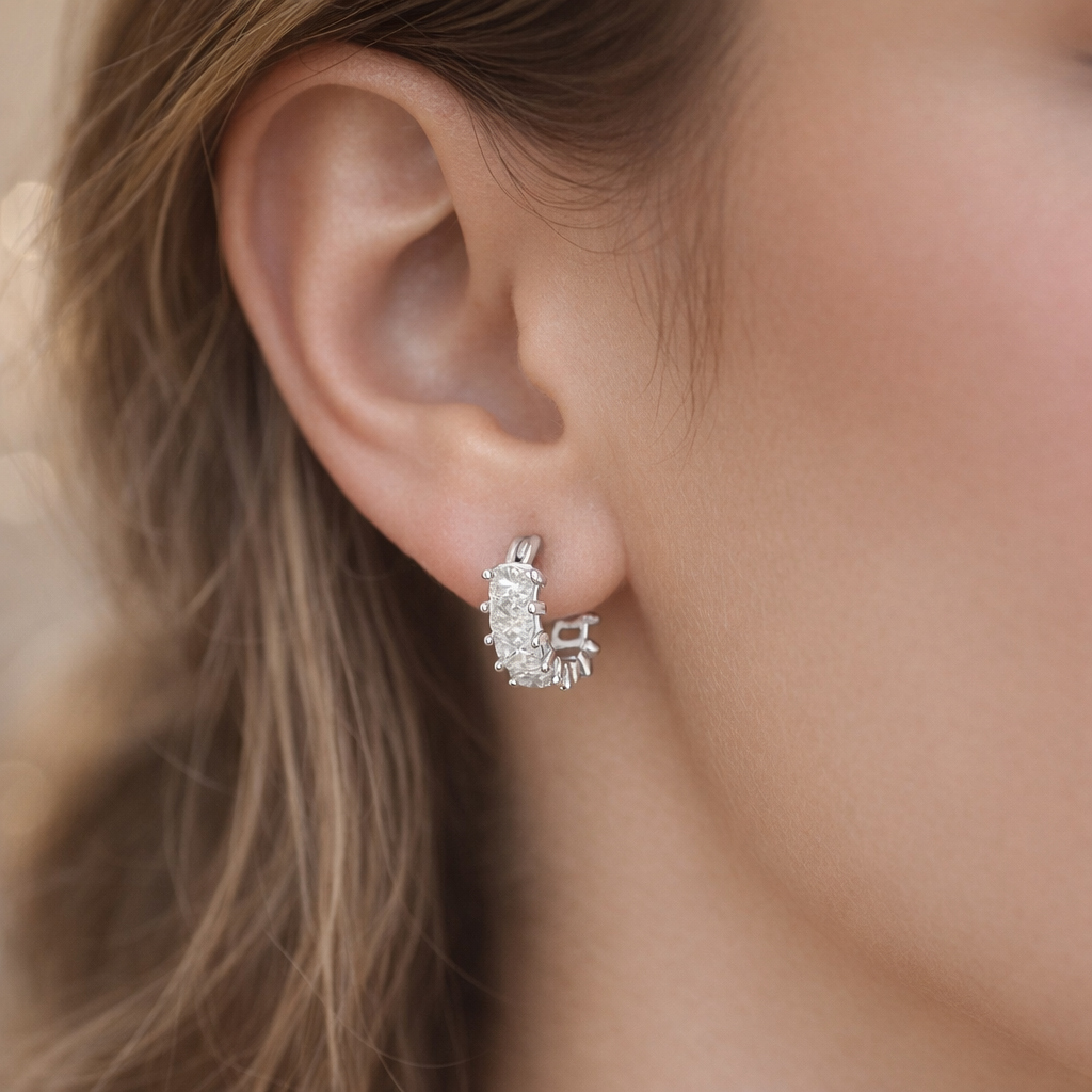 Argolla Cristales Hecho con Swarovski® Baguette 14 mm