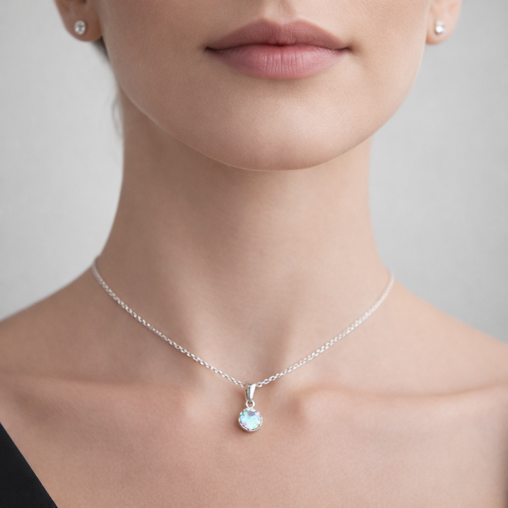 Colgante Circón Tornasol 6 mm