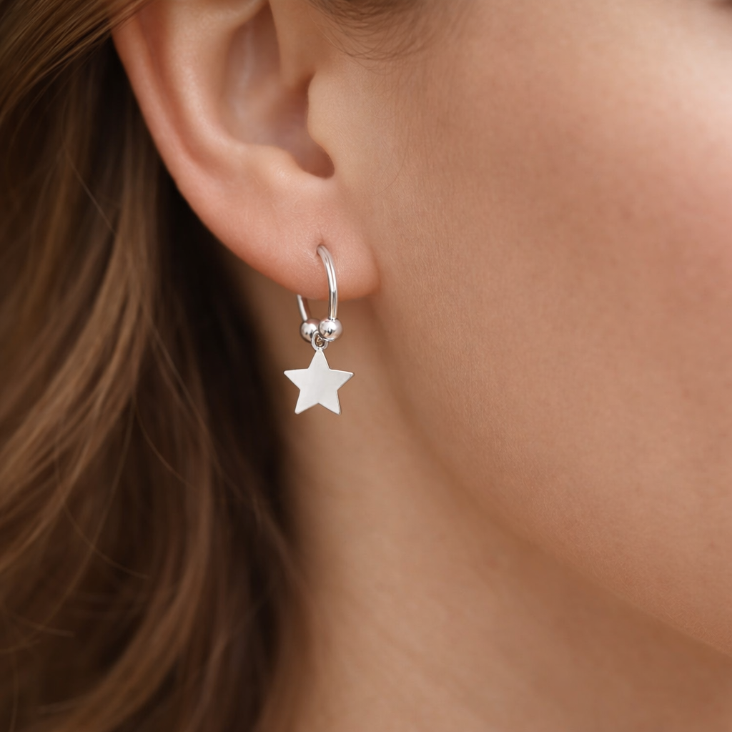 Argolla Esferas Estrella 12 mm