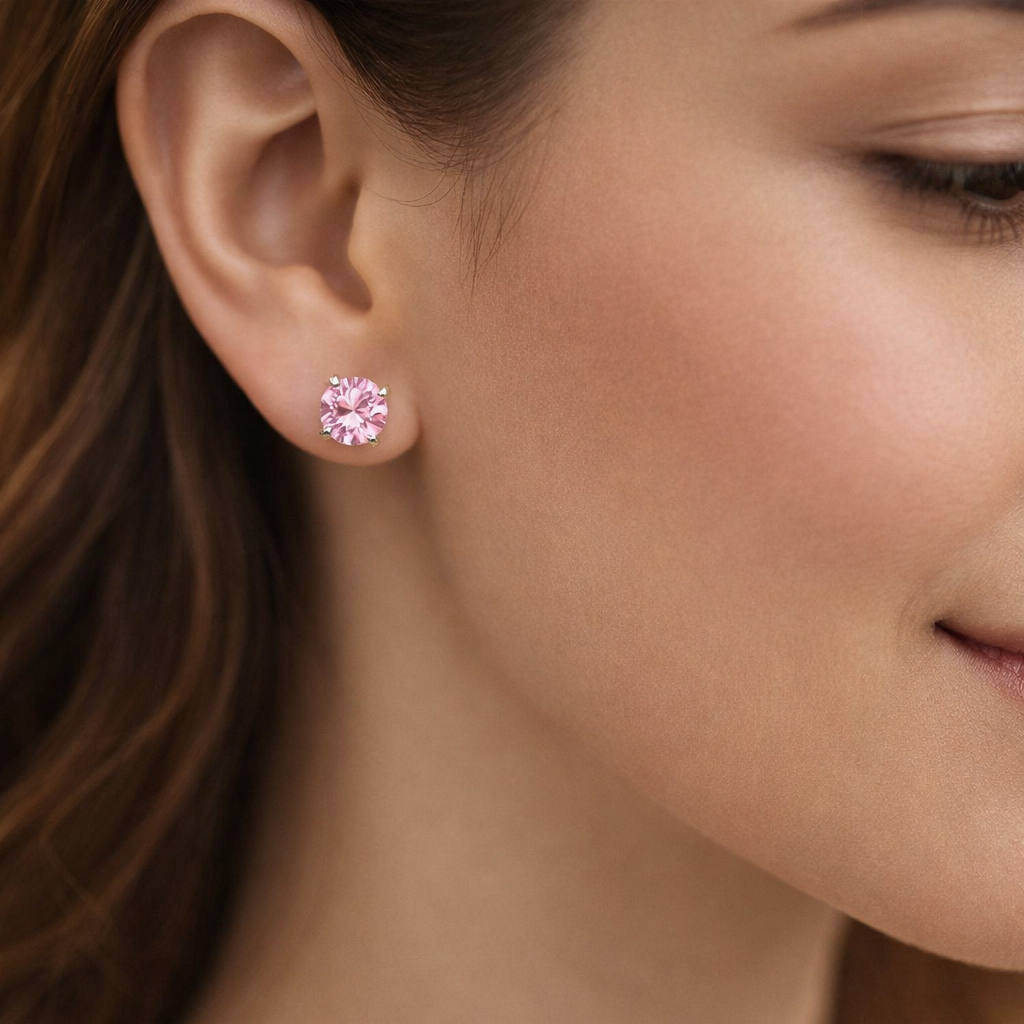 Aro Circón Rosa Francia 10 mm