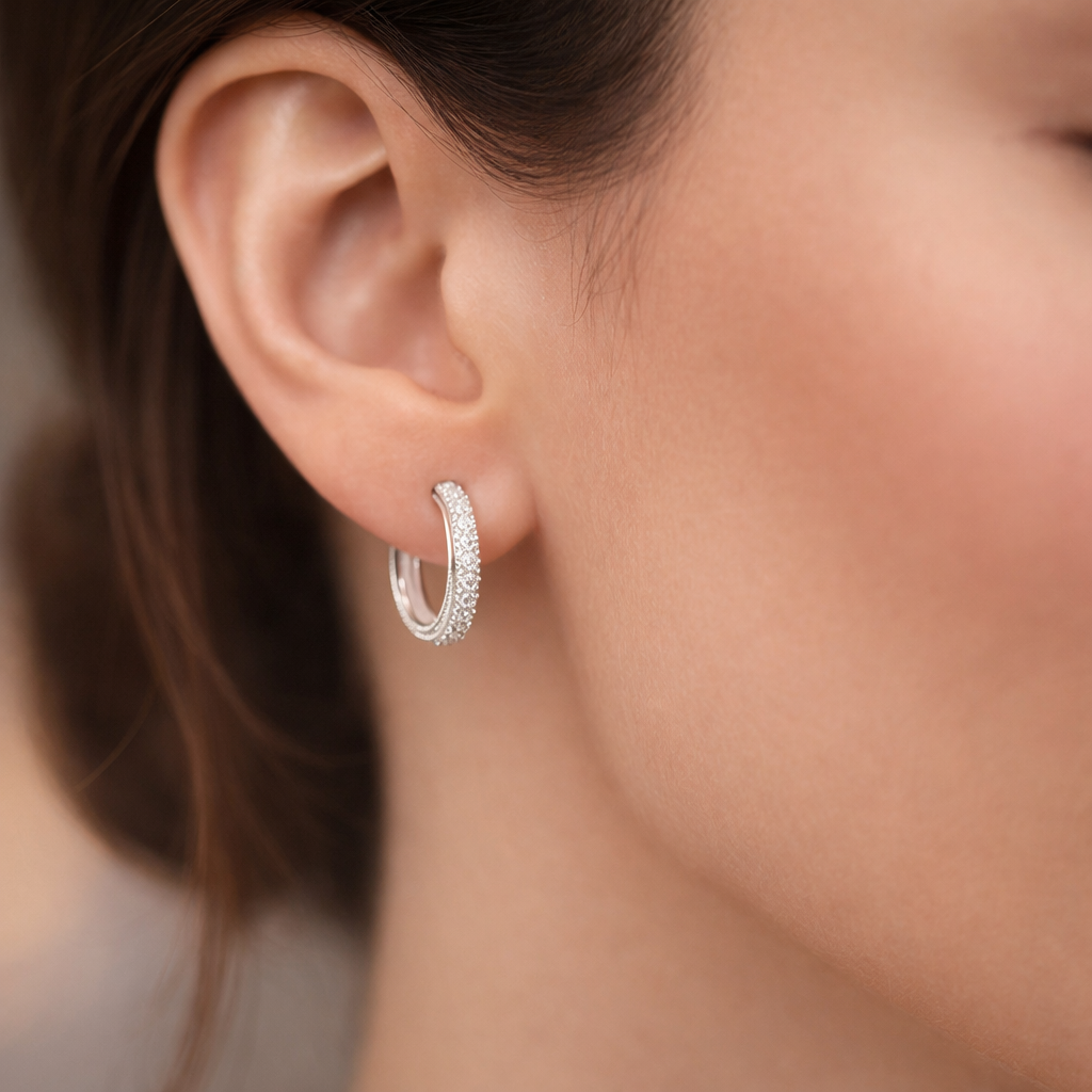 Argolla Huggie Circones 14 mm