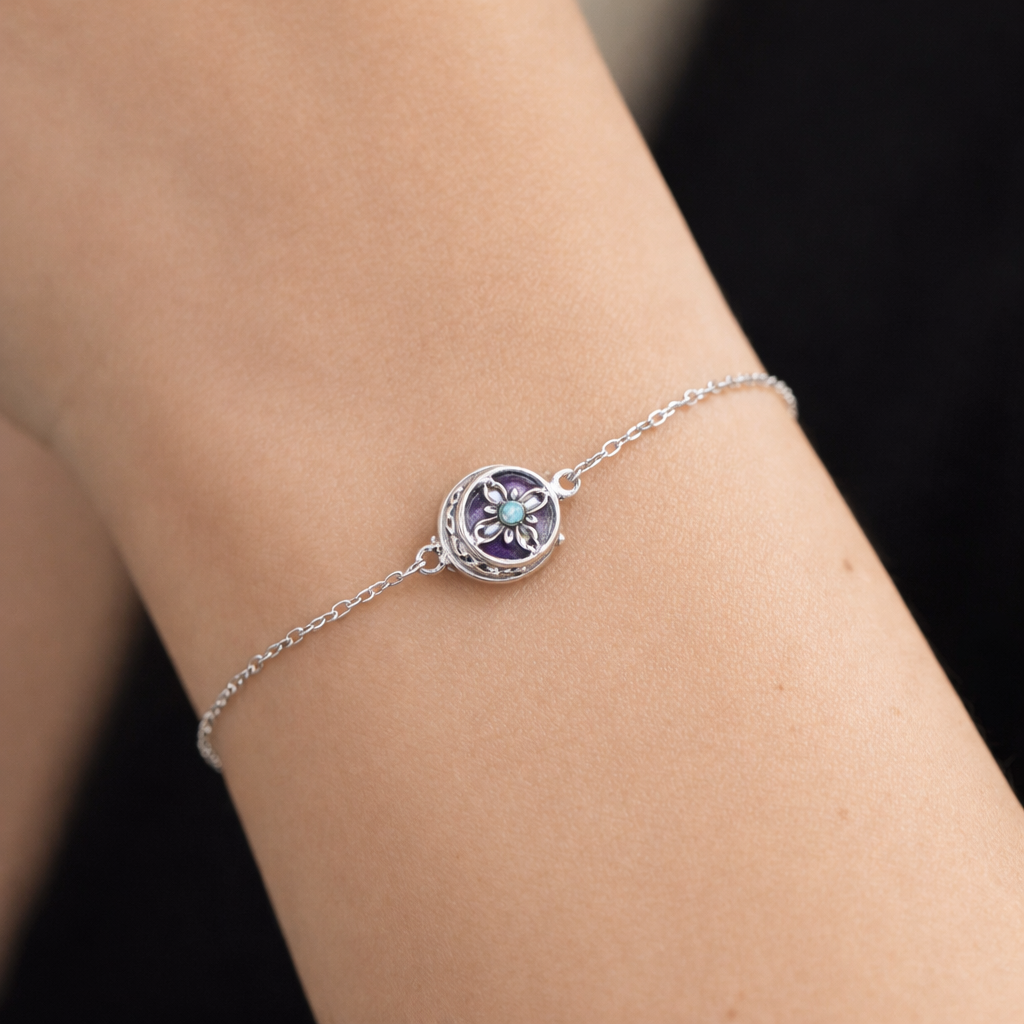 Pulsera Nudo de Brujas Cristal Hecho con Swarovski® Tornasol