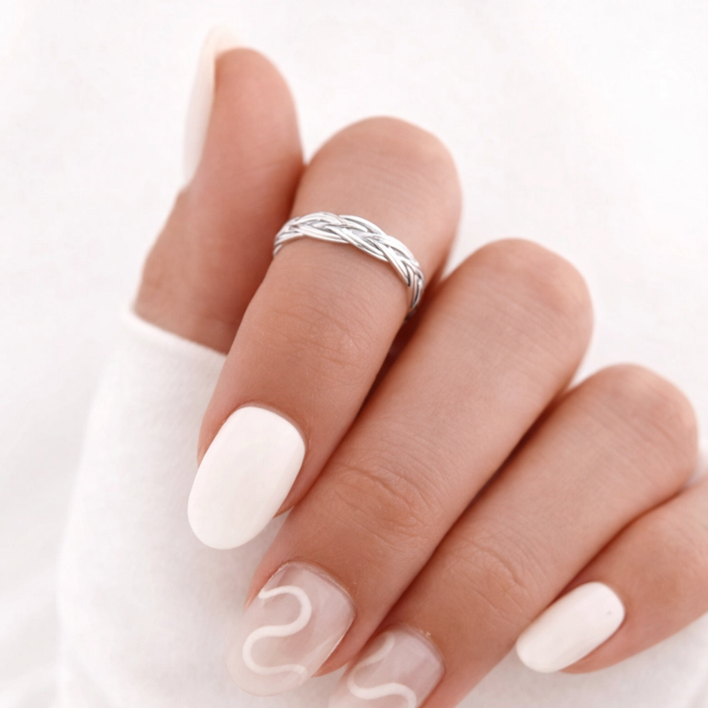Anillo Midi Trenzado