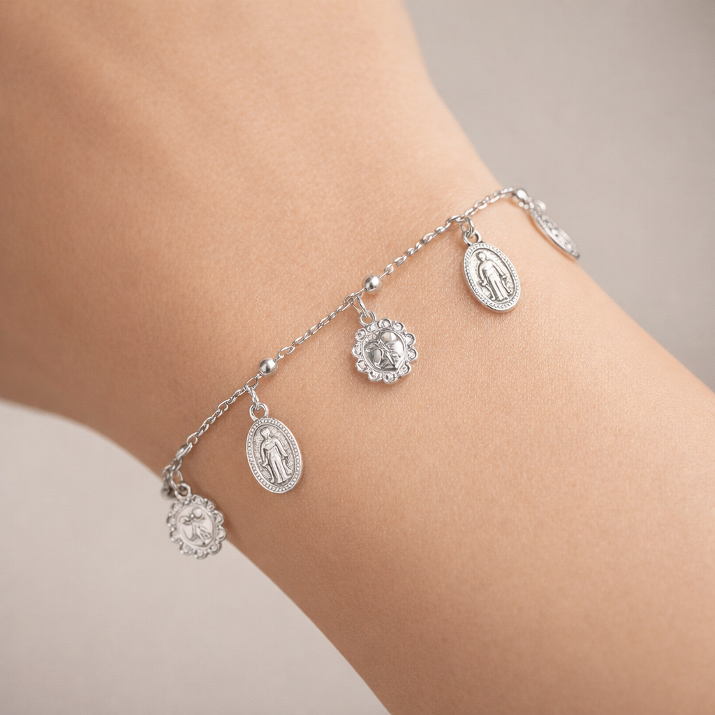 Pulsera Angel de la Guarda Virgen de los Rayos Milagrosa