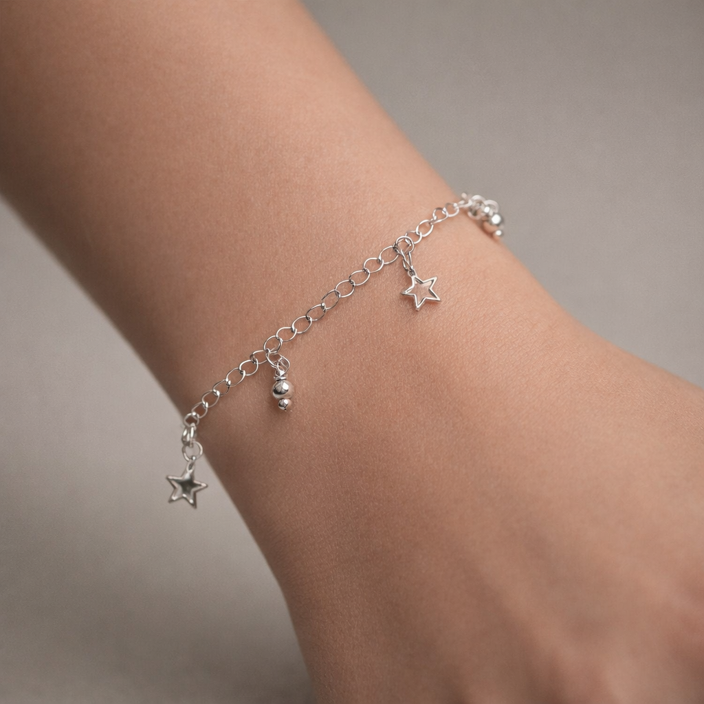 Tobillera Círculos Estrellas Esferas