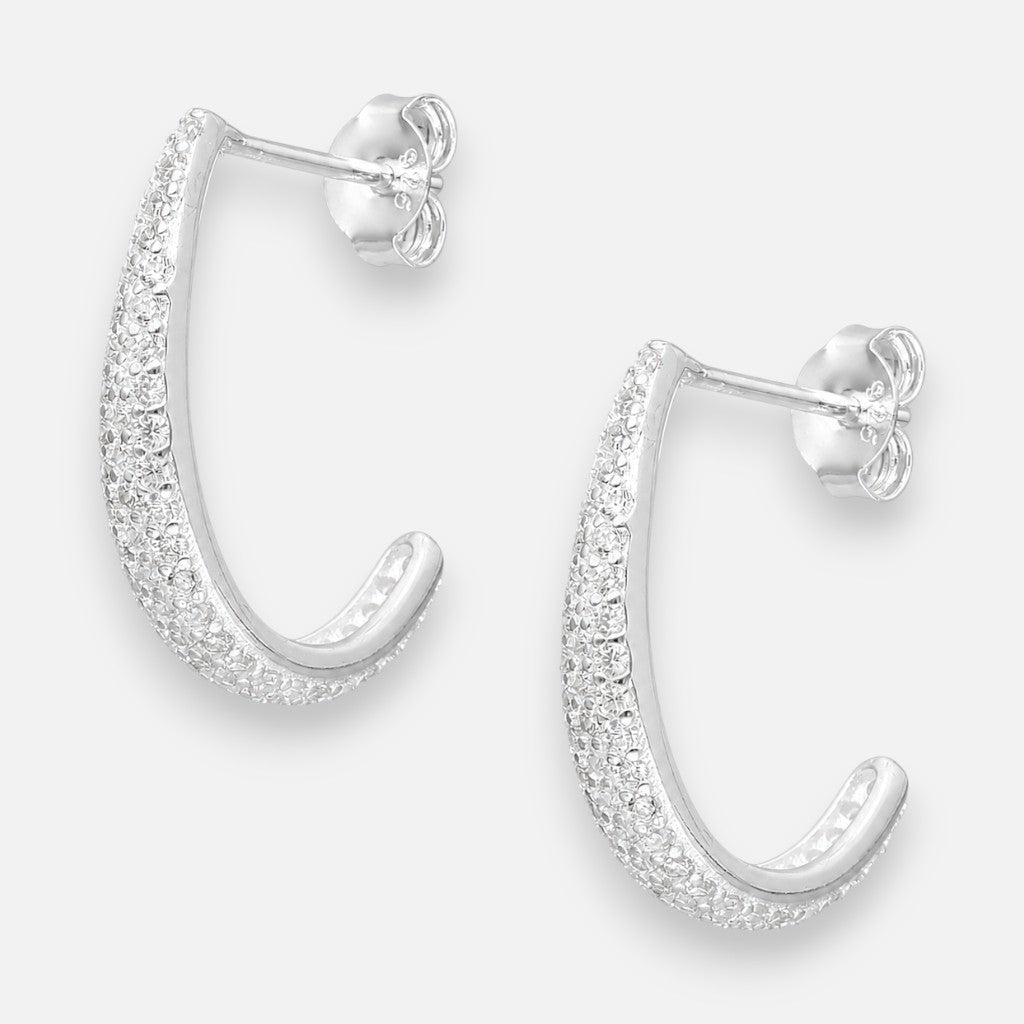 Semi Argolla Gota Circones Pavé 21 mm