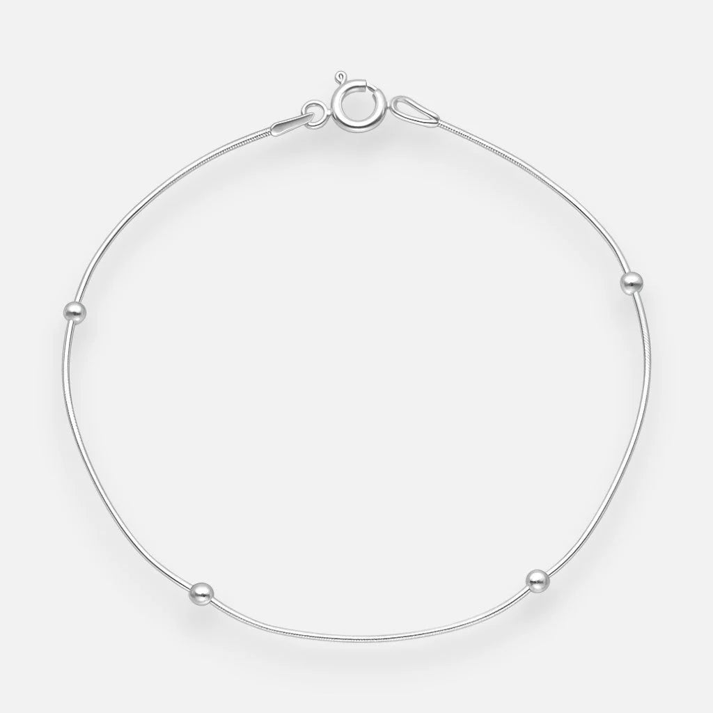 Pulsera Cola de Topo con Esferas
