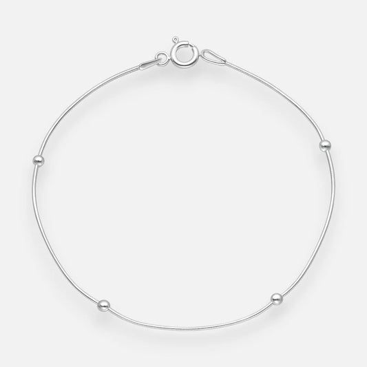 Pulsera Cola de Topo con Esferas