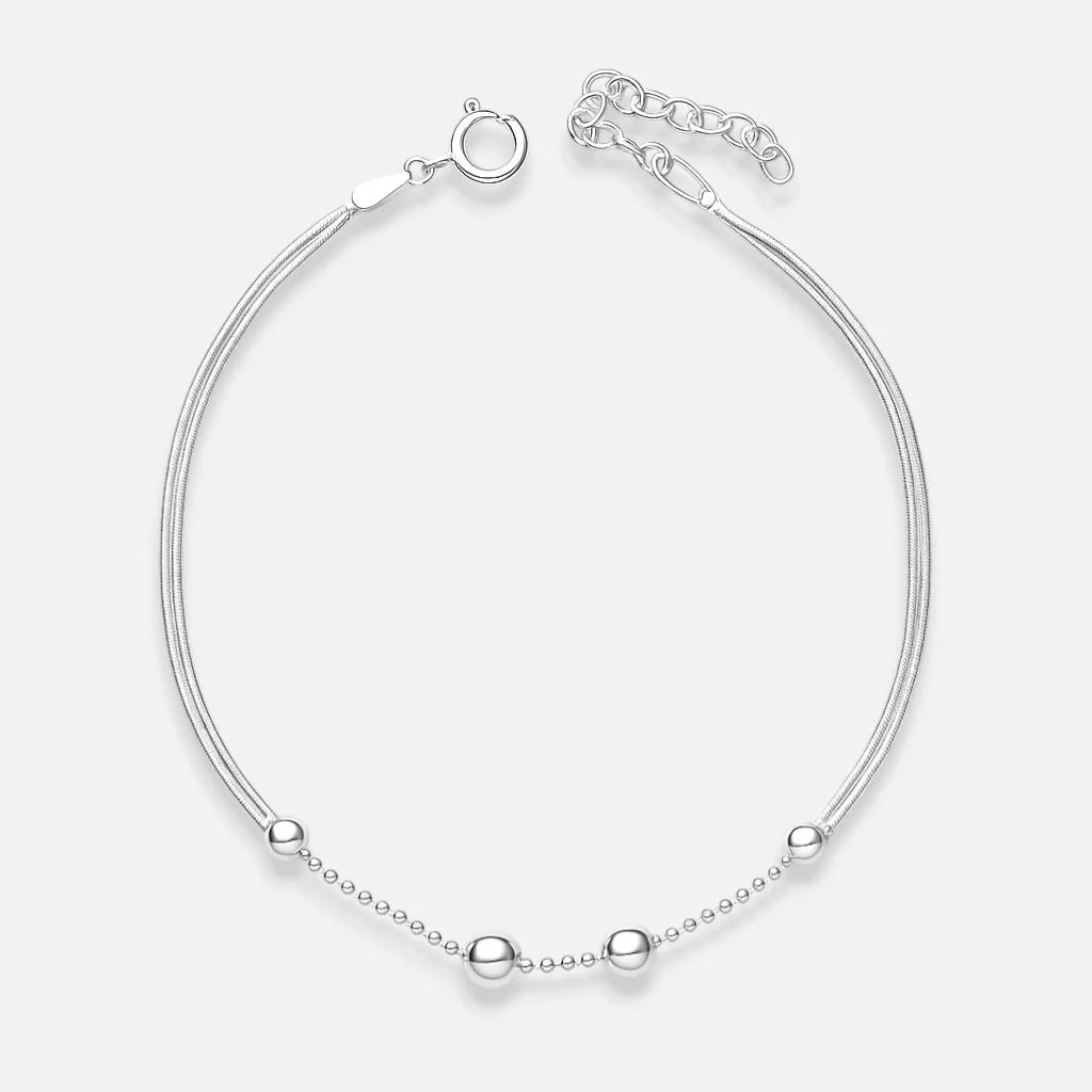 Pulsera Cola de Topo Doble Esferas