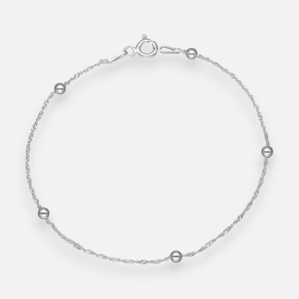 Pulsera Singapur con Esferas