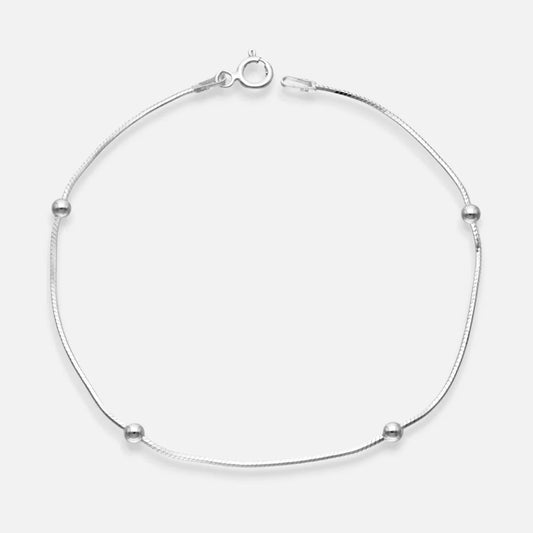 Pulsera Cola de Topo con Esferas