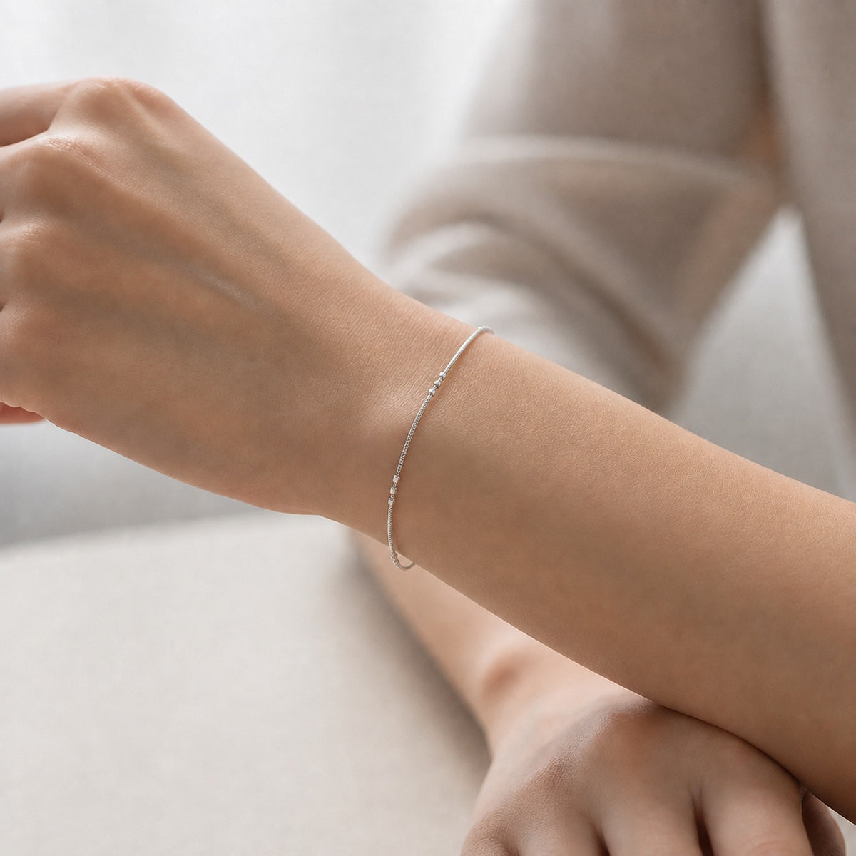 Pulsera Cola de Topo con Hexágonos