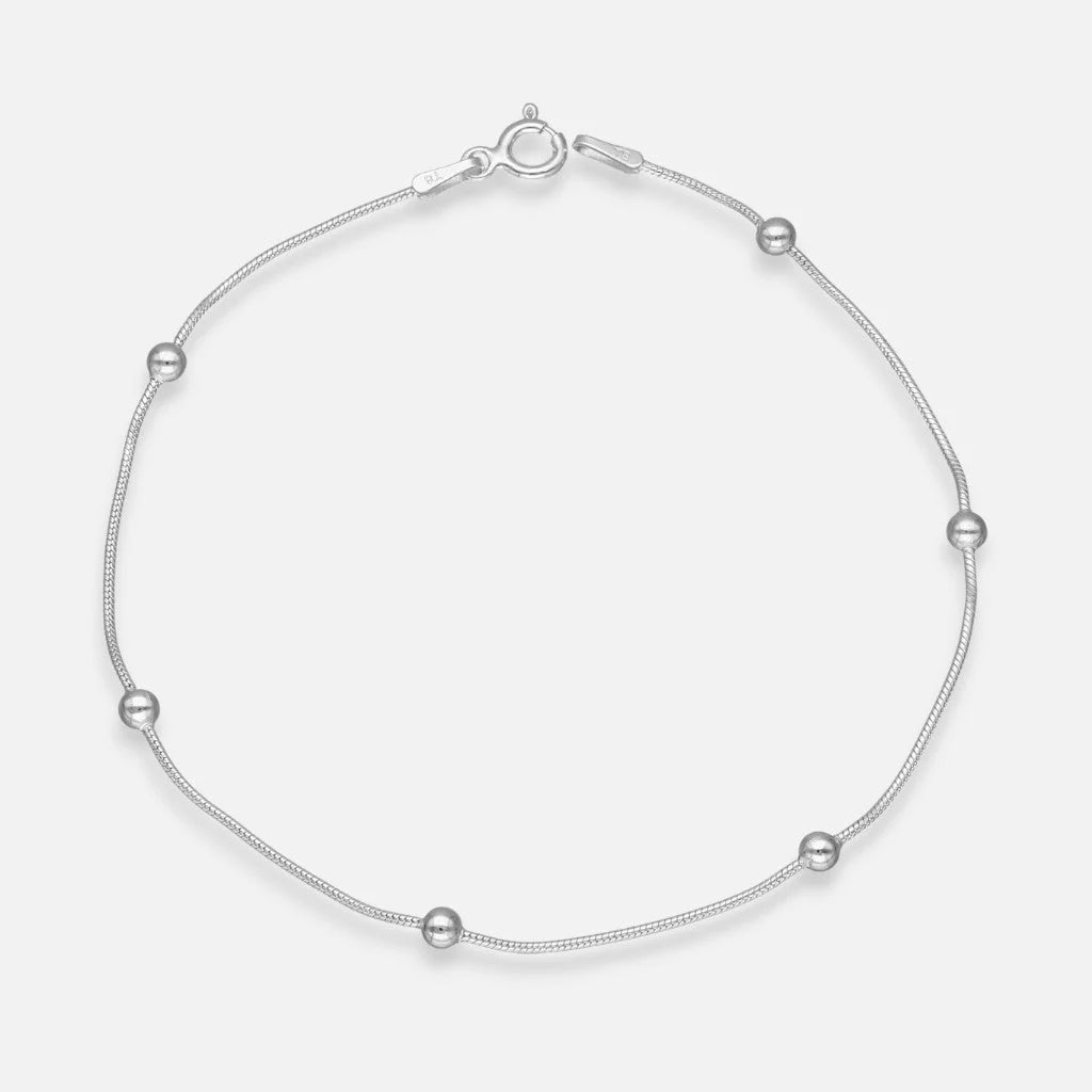 Pulsera Cola de Topo con Esferas