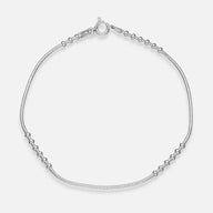 Pulsera Cola de Topo Diamantada con Esferas