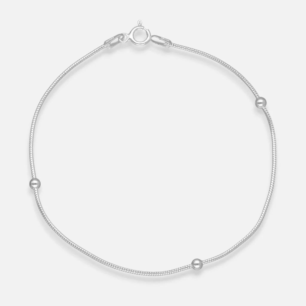 Pulsera Cola de Topo con Esferas