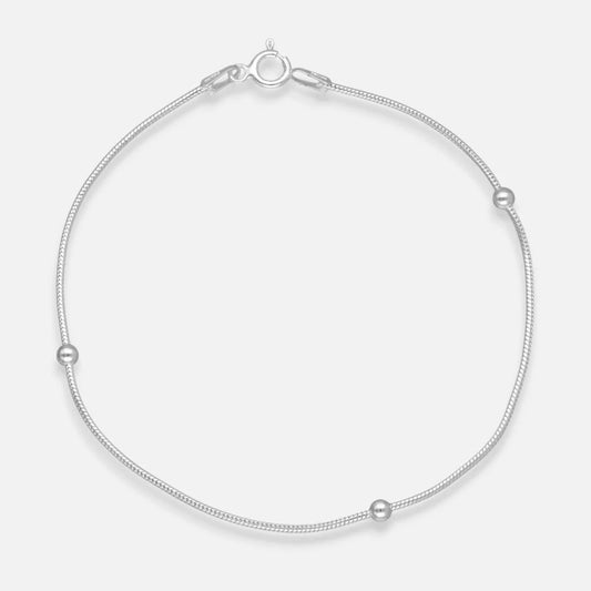 Pulsera Cola de Topo con Esferas