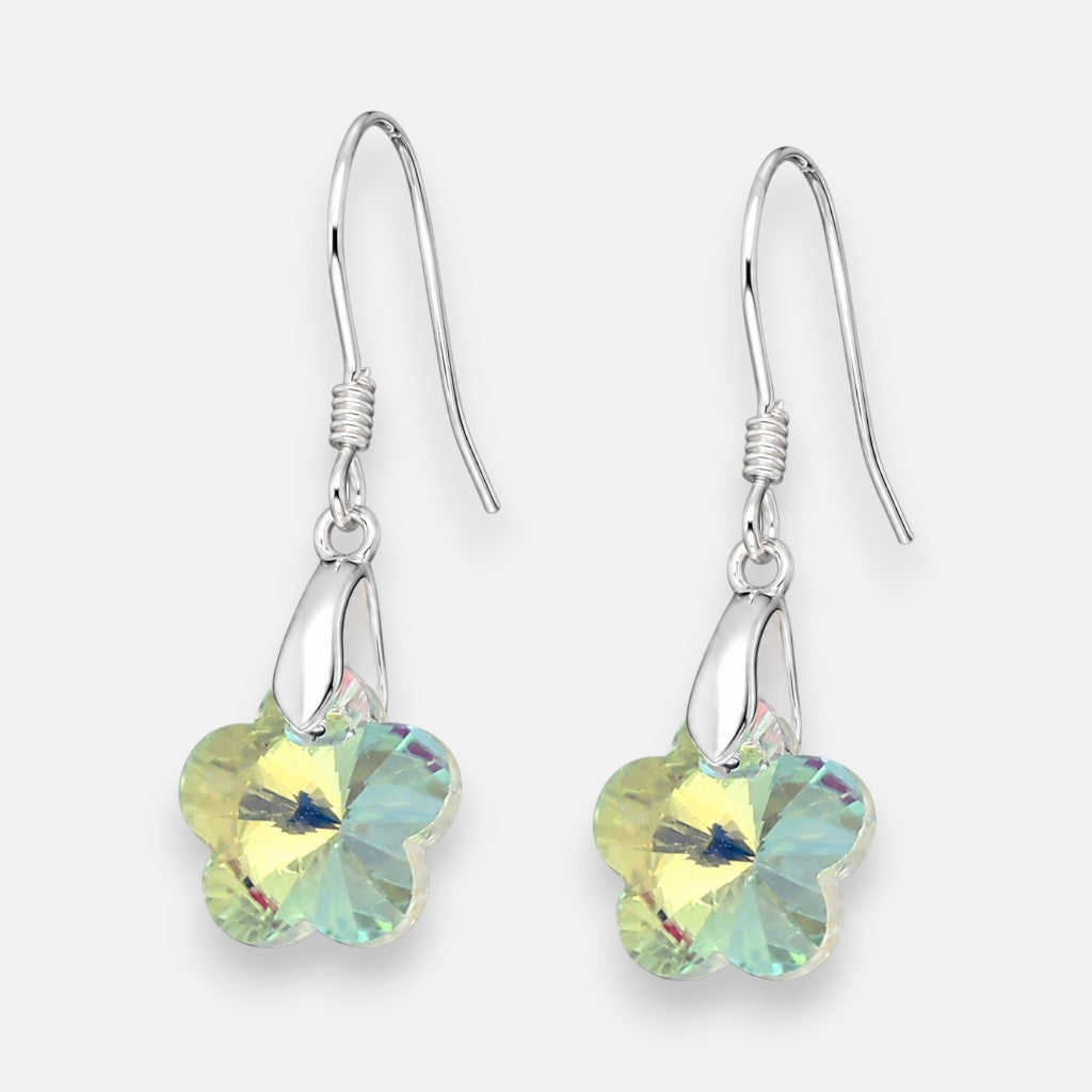 Aro Flor Cristal Hecho con Swarovski® Tornasol