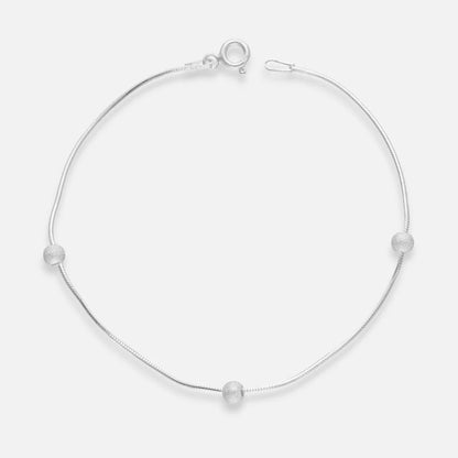 Pulsera Cola de Topo con Esferas Satinadas