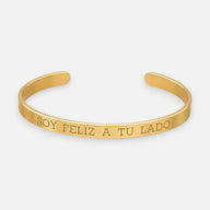 Esclava Para Grabar Bañada en Oro