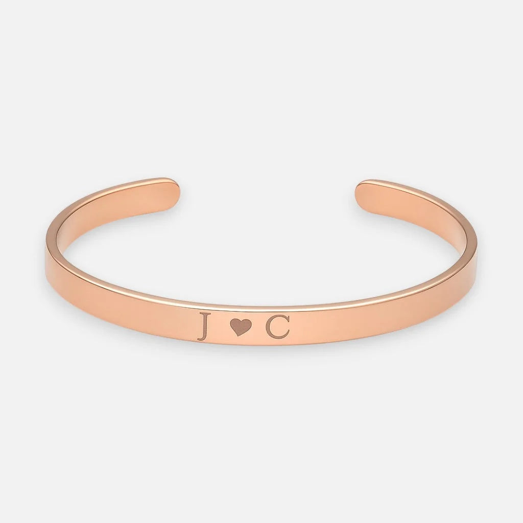 Esclava Para Grabar Bañada en Oro Rosado
