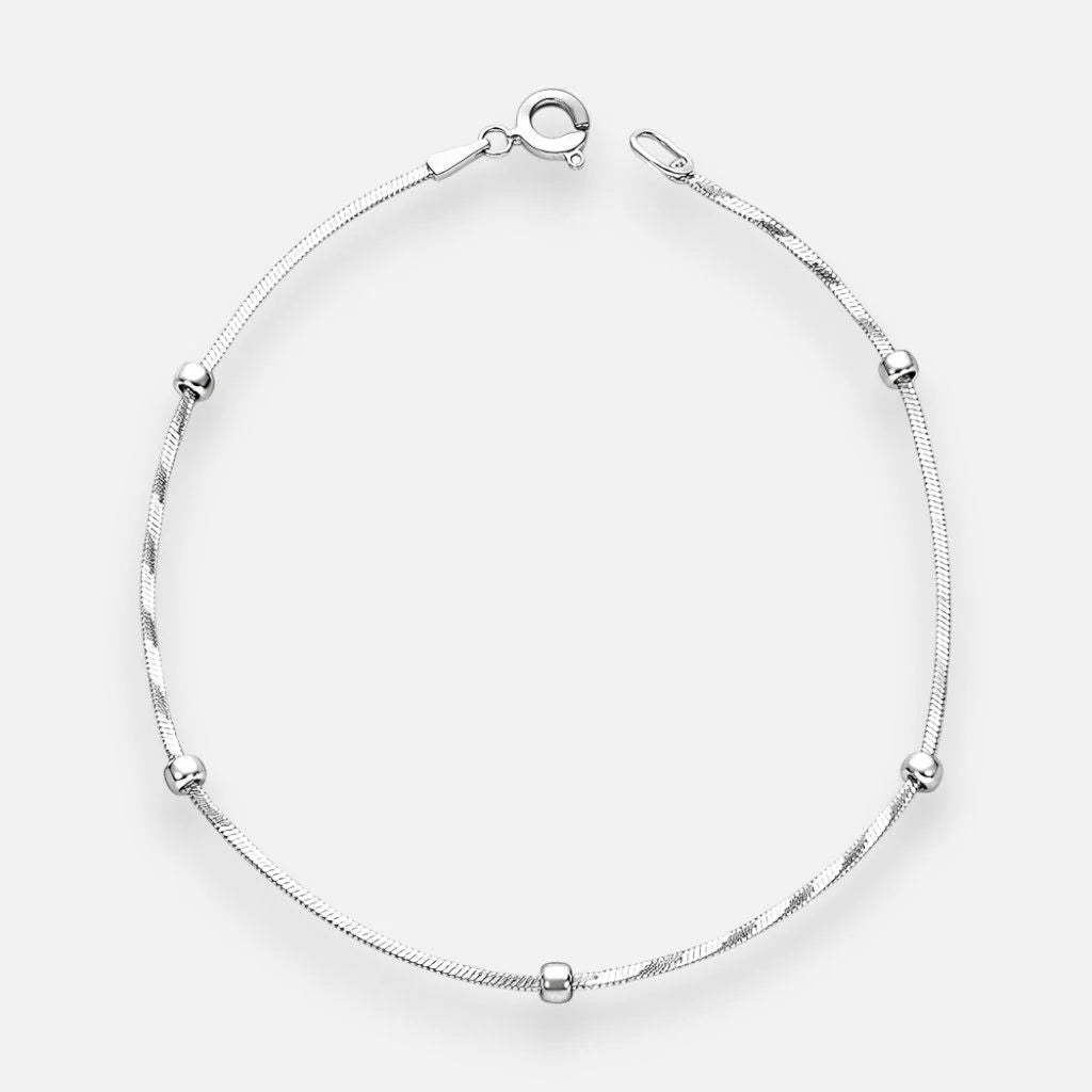 Pulsera Cola de Topo Entorchada con Esferas