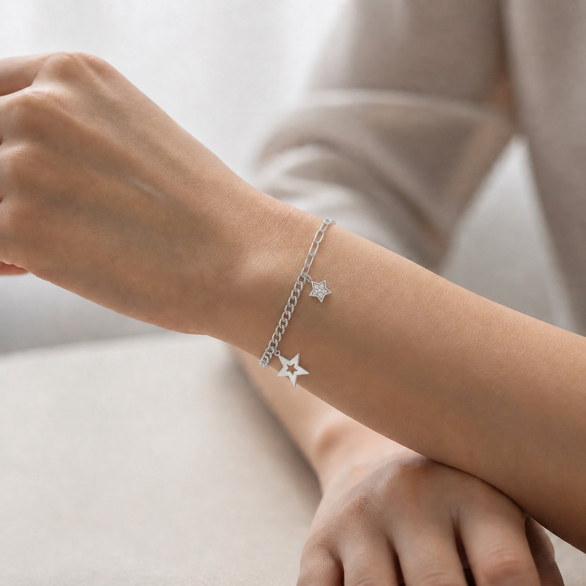 Pulsera Grumet Tradicional Estrellas Circones
