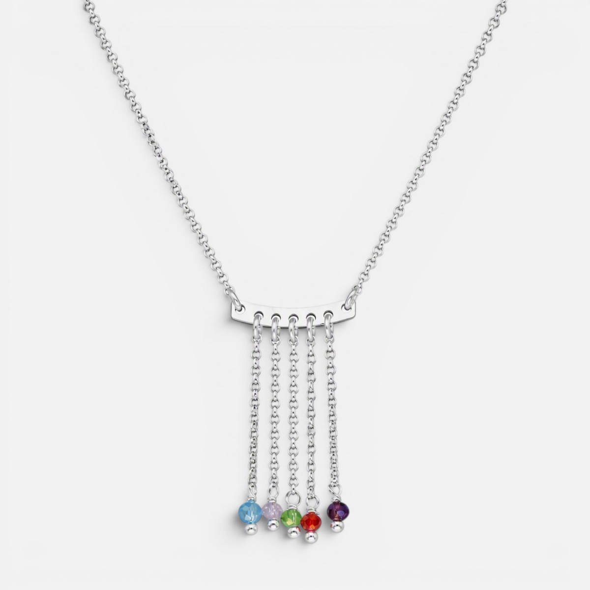 Collar Cascada Cristales Hecho con Swarovski® Multicolor