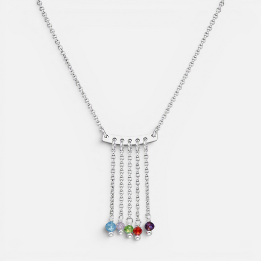 Collar Cascada Cristales Hecho con Swarovski® Multicolor